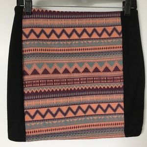 Aztec print mini skirt